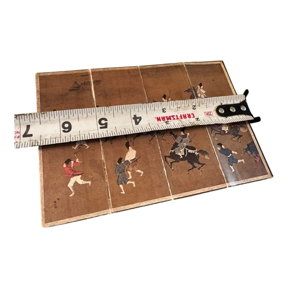 Vintage Japanese four-panel folding screen Folding Divider Miniature - Picture 5 of 6